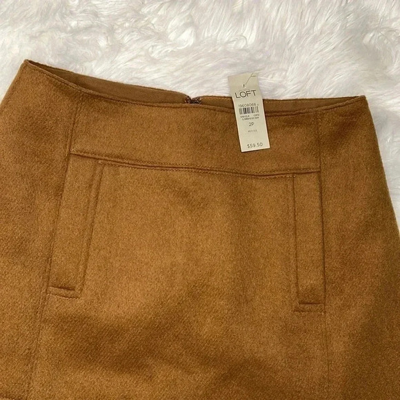 Loft NWT Wool Blend Pencil Skirt Size 2P - Picture 2 of 8